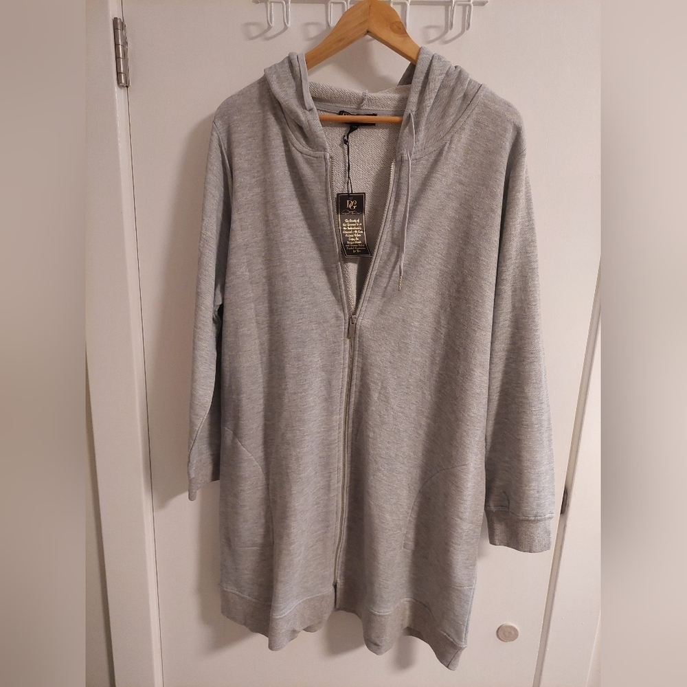 DG2 by Diane Gilman Gray Varsity Jacket - Picture 5 of 6